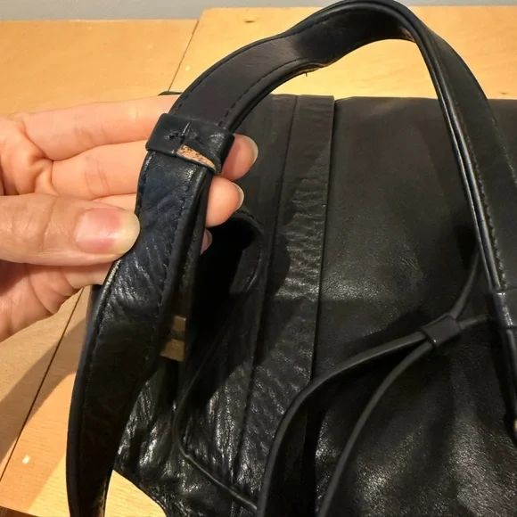 Black Leather Tote - Picture 4 of 11